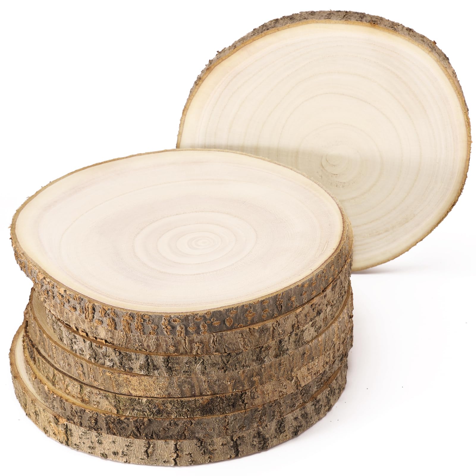  Pllieay 6 Pack 12-13 Inch Round Nature Wood Slice, Wood Cookies Wooden  Centerpieces for Tables, Weddings, Table Centerpieces and Other DIY Projects