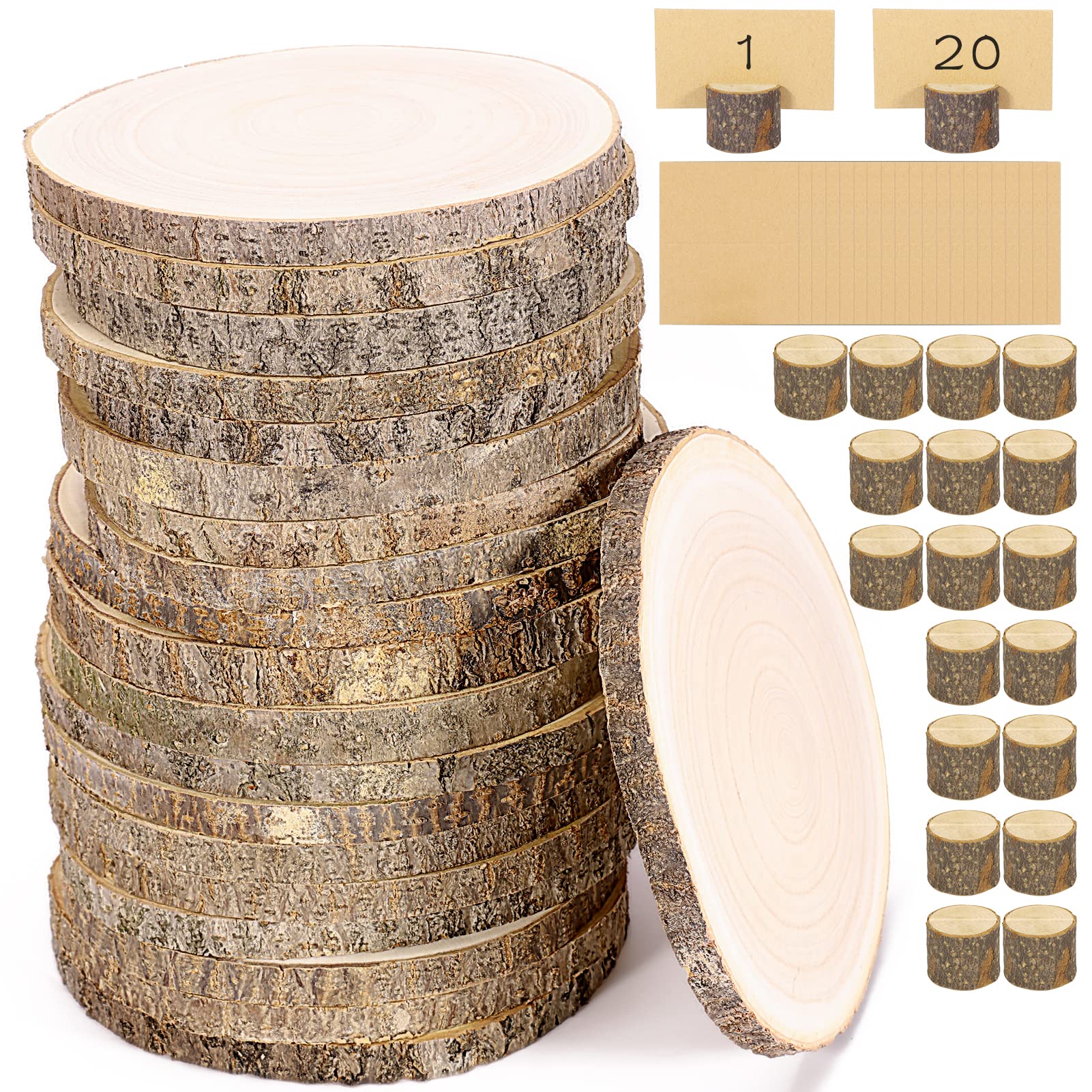  Pllieay 10 Piece 8-9 Inch Wood Slices, with 10 Fairy Lights, Wood  Slices for Centerpieces, Wood Circles for Weddings, Table Centerpieces  Decor and Other DIY Projects