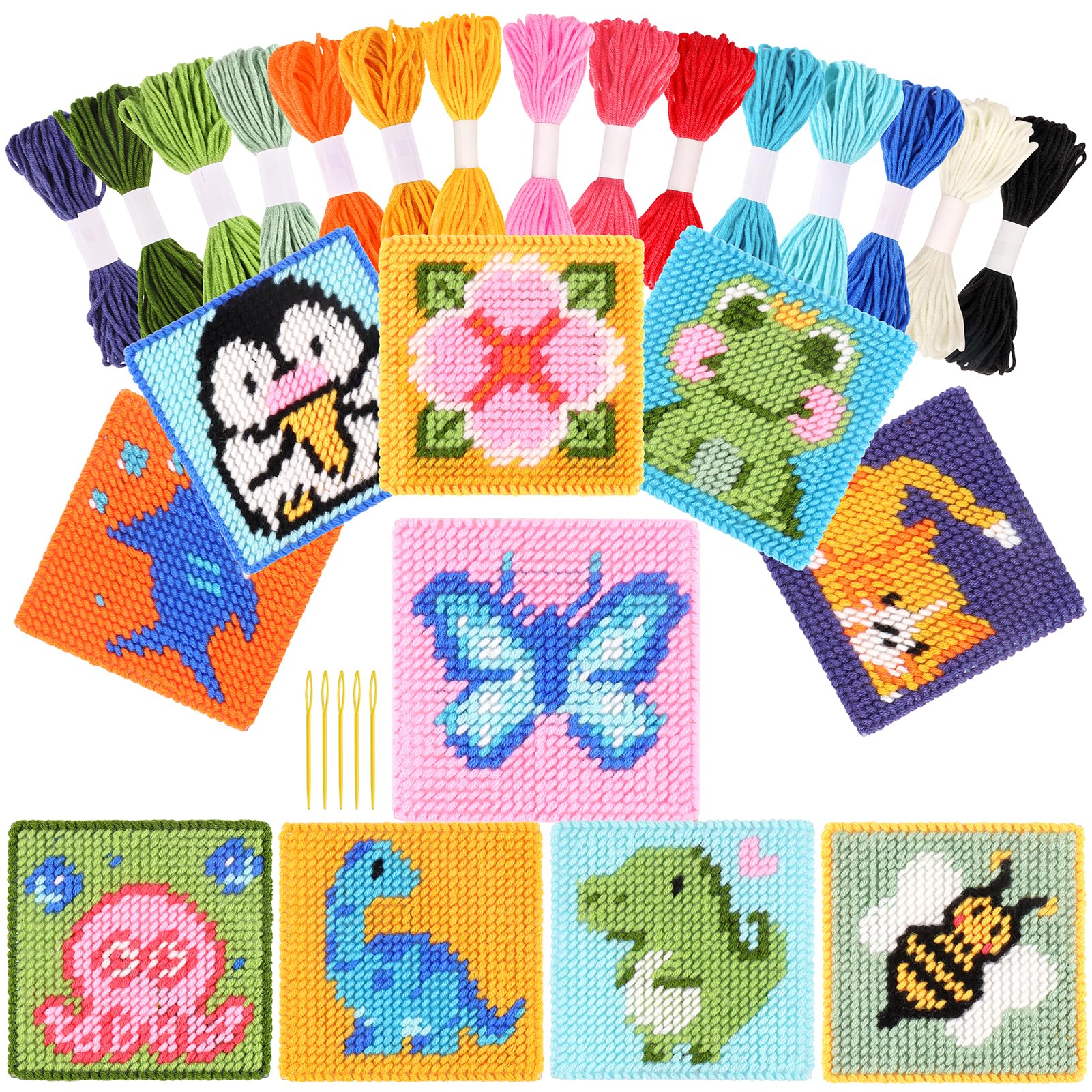 Pllieay 5 PCS Cross Stitch Kits for Beginners for Kids 7-13, Sewing Kit for  Kids with Instructions for Backpack Charms, Ornaments and Needle Craft