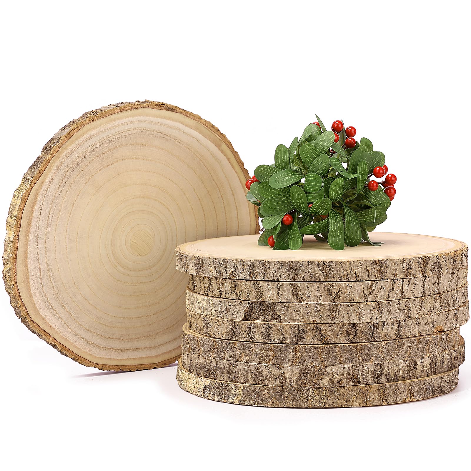  Wood Slices 6 Pack 7-8 Wood Rounds, Large Wood Slices for  Centerpieces Unfinished Wooden Ornaments for Crafts,Wedding,Table  Centerpieces,DIY Projects,Painting : Home & Kitchen